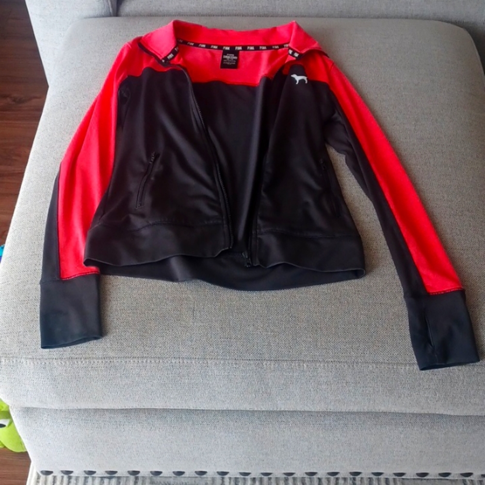 Victoria secret PINK hot pink and Grey active wear jacket